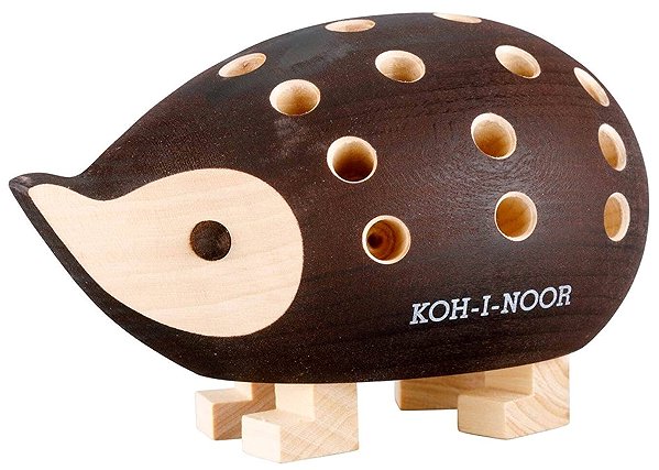 Coloured Pencils KOH-I-NOOR 9960S wooden hedgehog with crayons brown, small 24 colours ...
