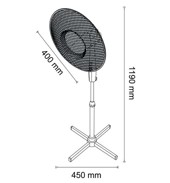 Fan KINGHOFF Stand fan Stp 40W ...