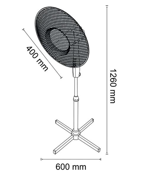Fan KINGHOFF Stand fan Kingcool Kc-2124 White/Grey ...