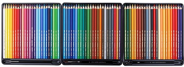 Coloured Pencils KOH-I-NOOR Watercolour Crayons 3714, 72 pcs ...