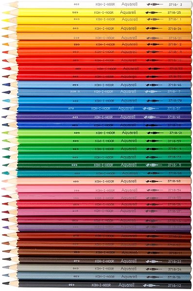 Coloured Pencils KOH-I-NOOR 3719/36 - Fish watercolour crayons - 36 pcs ...