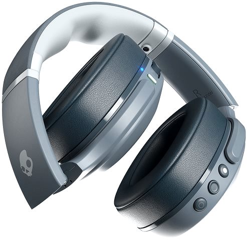 Kabellose Kopfhörer Skullcandy Crusher Evo Wireless Over-Ear Chill Grey Seitlicher Anblick