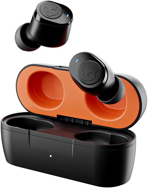 Wireless Headphones Skullcandy JIB True Wireless Black and Orange Lateral view