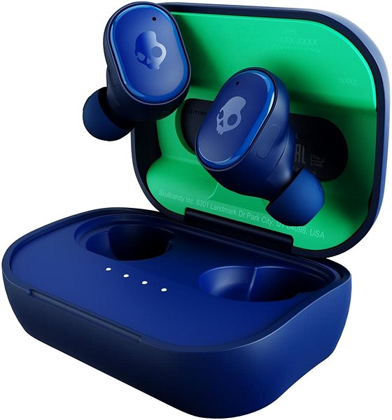 Vezeték nélküli fül-/fejhallgató Skullcandy Grind True Wireless In-Ear kék/zöld Oldalnézet