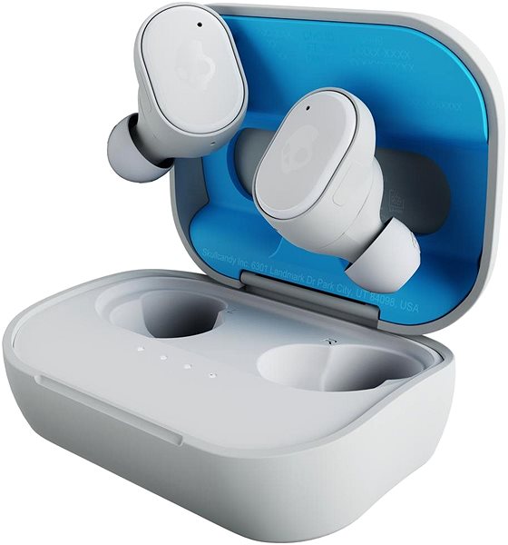 Bezdrôtové slúchadlá Skullcandy Grind True Wireless In-Ear sivá/modrá Bočný pohľad
