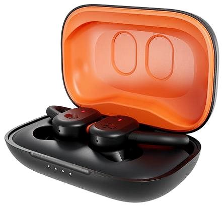 Vezeték nélküli fül-/fejhallgató Skullcandy Push Active True Wireless In-Ear fekete/narancsszín Oldalnézet