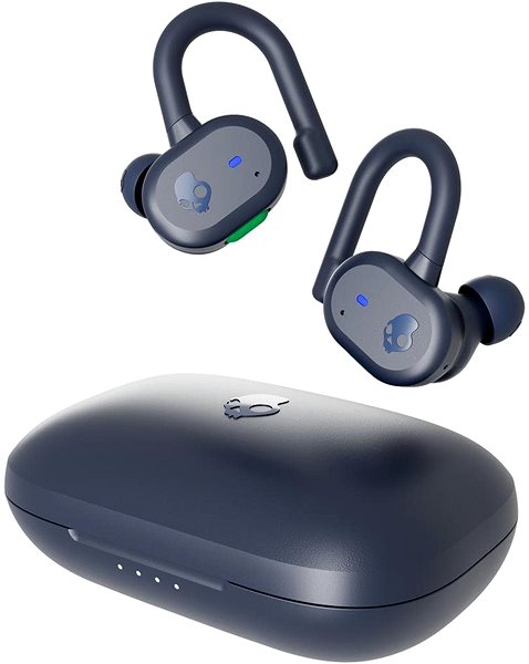 Bezdrôtové slúchadlá Skullcandy Push Active True Wireless In-Ear modrá/zelená Bočný pohľad