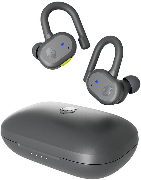 Vezeték nélküli fül-/fejhallgató Skullcandy Push Active True Wireless In-Ear szürke/sárga Oldalnézet