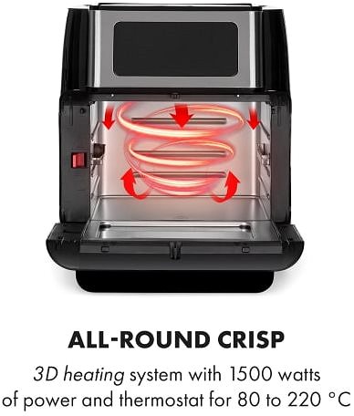 Deep Fryer Klarstein AeroVital Fry Black/Silver Features/technology
