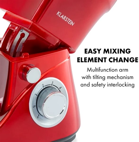 Food Mixer Klarstein Bella Pico 2G Red Features/technology
