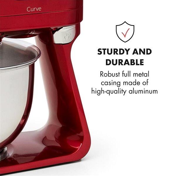 Food Mixer Klarstein Curve Red Features/technology