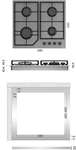 KLUGE KPG6030BG hob.