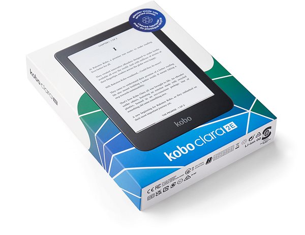 eBook-Reader Kobo Clara 2E (Deep Ocean Blue) Verpackung/Box