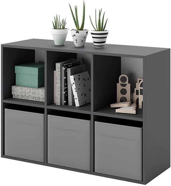 Shelving Unit Kobi Loni Shelf 2 × 3, grey ...
