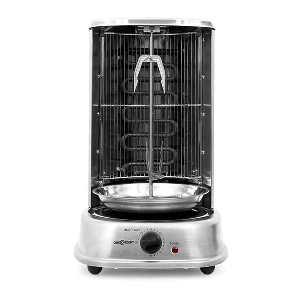Electric Grill oneConcept Kebap Master, Silver Screen