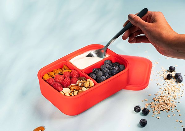 Lunch Box Kochblume Box with removable bowls, black ...