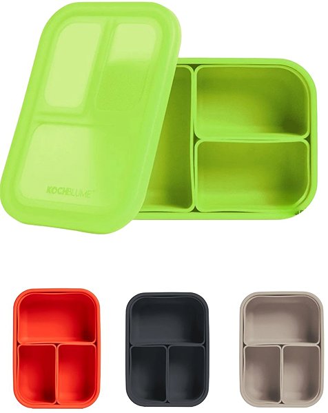 Lunch Box Kochblume Box with removable bowls, grey ...