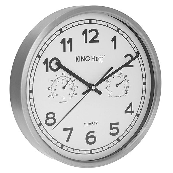 Nástenné hodiny Nástenné hodiny 30 cm Kinghoff Kh-5027 Teplomer ...