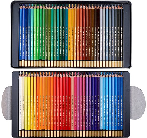 Coloured Pencils KOH-I-NOOR 3727/72 Watercolour crayons in tin case 72 pcs ...