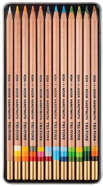 Coloured Pencils KOH-I-NOOR Magic 3442/N12 Triangular Crayons TR 11, 100% wood 11+1 pcs ...