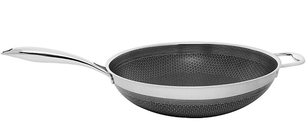Wok Pan KOHERSEN WOK pan with lid Black Cube 32 cm ...
