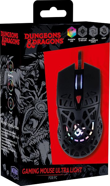 Gamer egér Konix Dungeons & Dragons Ultra Light Mouse ...