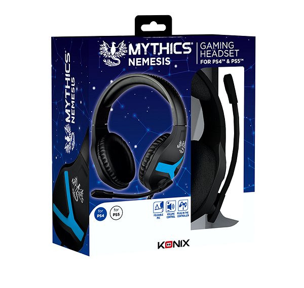 Gamer fejhallgató Mythics Nemesis Blue PlayStation 4 Gaming Headset ...