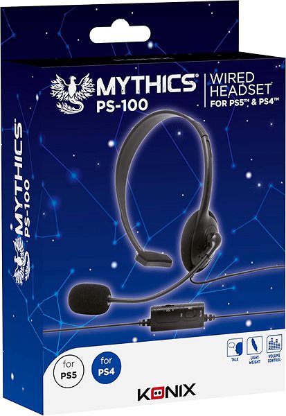 Gamer fejhallgató Mythics PS-100 PlayStation 4 Gaming Headset ...