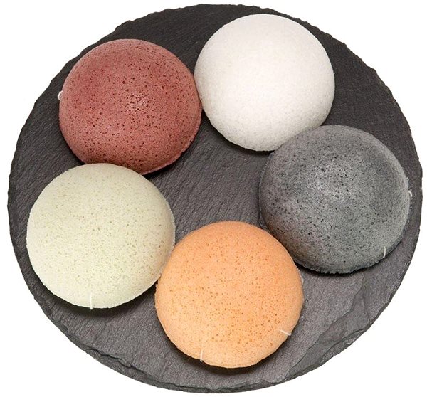 Sponge for washing Kongy Konjac sponge - pink clay .