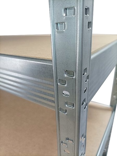Shelving Unit Shelf Metal shelf with MDF shelves, 180 x 90 x 40 cm, 5 shelves, grey ...