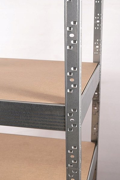 Shelving Unit Shelf Metal shelf with MDF shelves, 180 x 90 x 40 cm, 5 shelves, grey ...