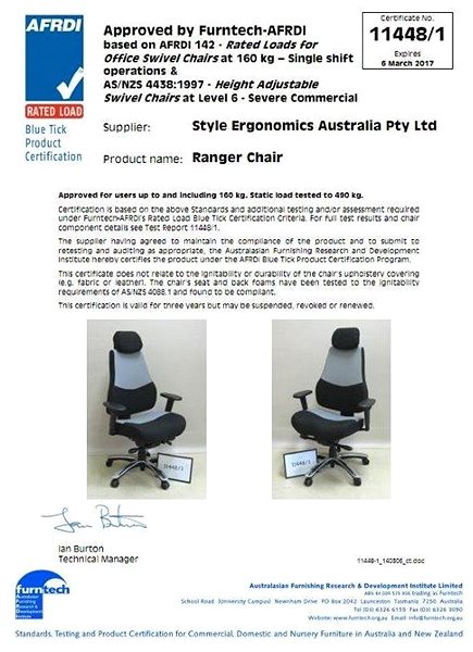 Office Chair KAPA Zlín RANGER, blue-black ...