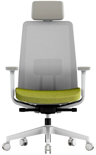 Office Chair KREDE K10 White with headrest green ...