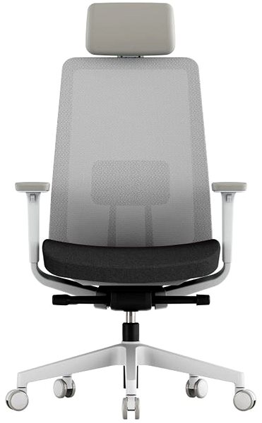 Office Chair KREDE K10 White with headrest black ...