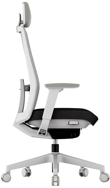 Office Chair KREDE K10 White with headrest black ...