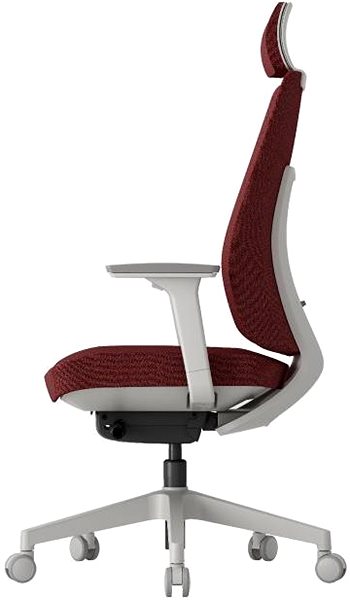 Office Chair KREDE K50 White with headrest red ...