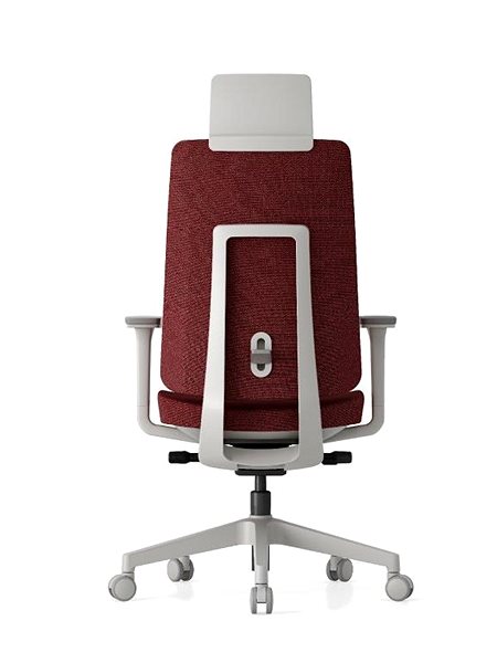 Office Chair KREDE K50 White with headrest red ...