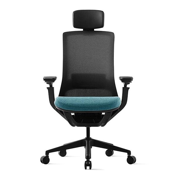 Office Chair Bestuhl ROLY with headrest light blue ...