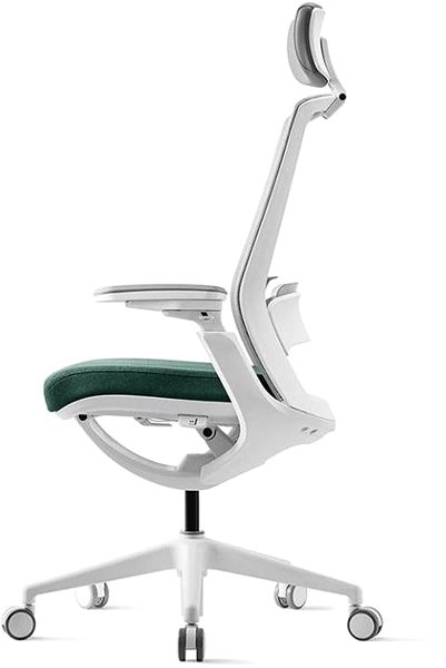 Office Chair Bestuhl ROLY White with headrest green ...