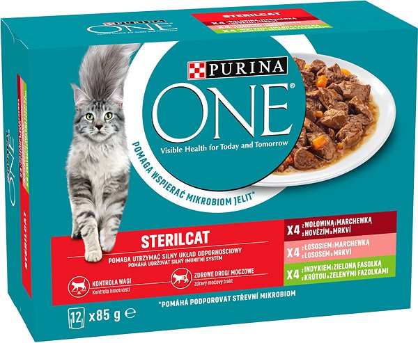 Kapsička pre mačky Purina One sterilcat multipack lahodný výber v šťave 12×  85 g ...