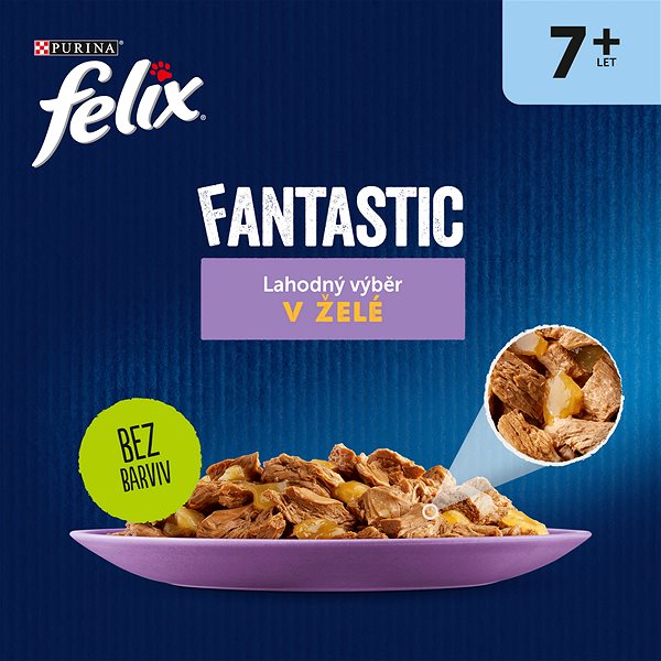 Kapsička pre mačky Felix Fantastic multipack lahodný výber v želé 120× 85 g ...