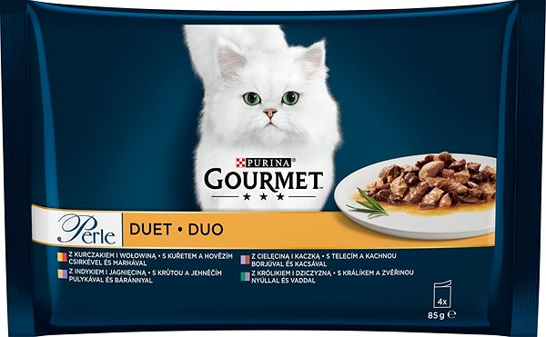 Kapsička pre mačky Gourmet Perle Duo multipack mäsový výber 4× 85 g ...
