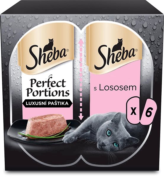 Kapsička pre mačky Sheba Perfect Portions vaničky s lososom pre dospelé mačky 48× 37,5 g ...