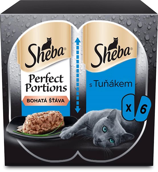 Kapsička pre mačky Sheba Perfect Portions vaničky s tuniakom pre dospelé mačky 48× 37,5 g ...