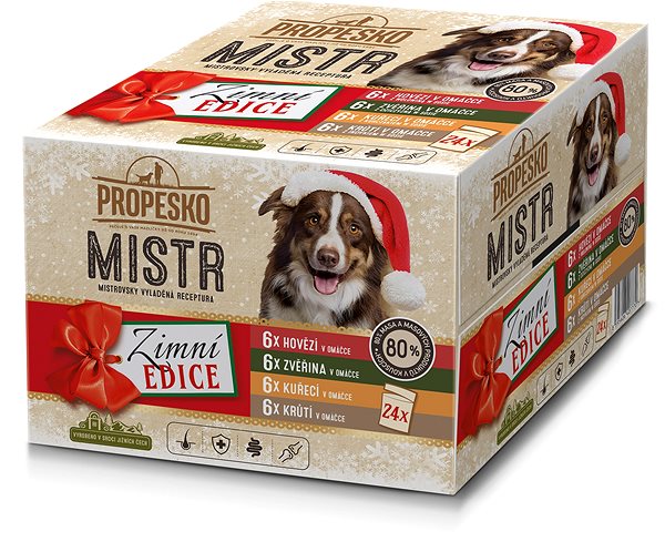 Kapsička pro psy Propesko Mistr filetky s hovězím, zvěřinou, kuřecím a krůtím v omáčce 24 × 85 g ...