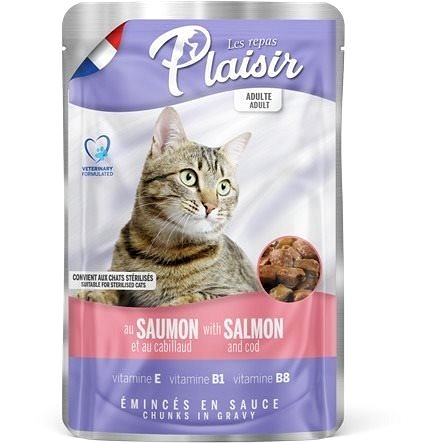 Kapsička pre mačky Plaisir Cat kapsička losos + treska 22× 100 g ...