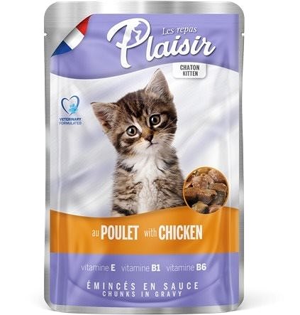 Kapsička pre mačky Plaisir Cat kapsička kitten kuracie v omáčke 22× 100 g ...