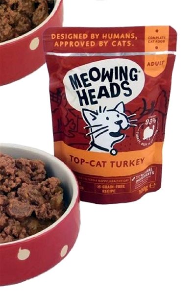 Kapsička pre mačky Meowing Heads Top Cat Turkey kapsička 100 g ...