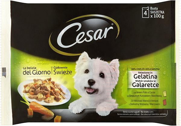 Kapsička pre psov Cesar Selection v želé 4× 100 g ...