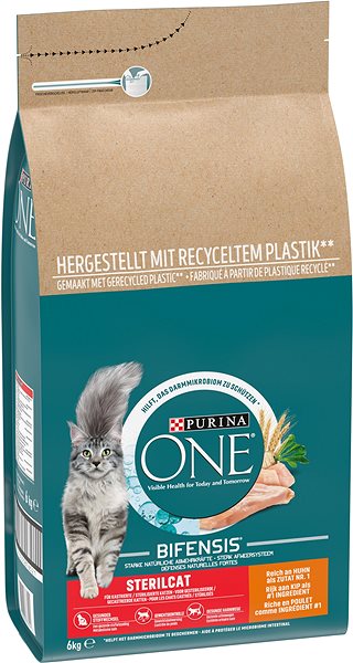 Granule pre mačky Purina ONE Sterilcat s kuraťom a pšenicou 6 kg ...
